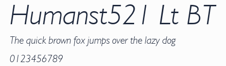 Humanst521 Lt BT預覽圖