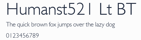 Humanst521 Lt BT預覽圖