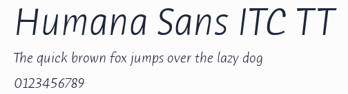 Humana Sans ITC TT預覽圖