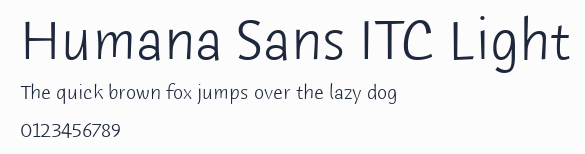 Humana Sans ITC Light預覽圖
