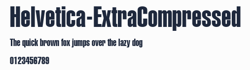 Helvetica-ExtraCompressed預覽圖