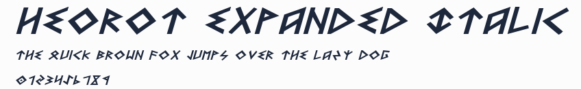 Heorot Expanded Italic預覽圖