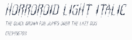 Horroroid Light Italic預覽圖