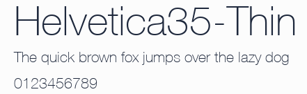 Helvetica35-Thin預覽圖
