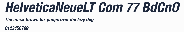 HelveticaNeueLT Com 77 BdCnO預覽圖