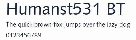 Humanst531 BT預覽圖