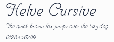 Helve Cursive預覽圖