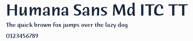 Humana Sans Md ITC TT預覽圖