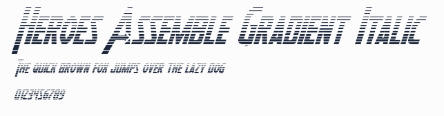 Heroes Assemble Gradient Italic預覽圖
