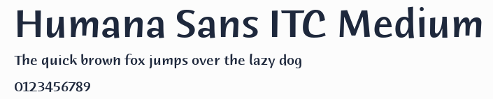 Humana Sans ITC Medium預覽圖