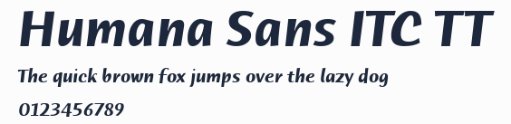 Humana Sans ITC TT預覽圖