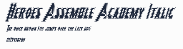 Heroes Assemble Academy Italic預覽圖