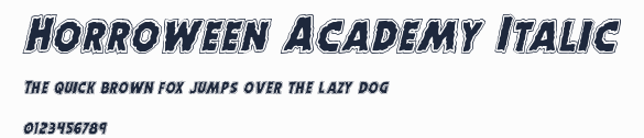 Horroween Academy Italic預覽圖