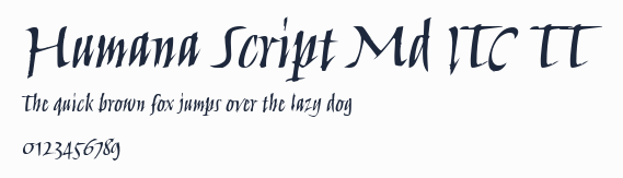 Humana Script Md ITC TT預覽圖