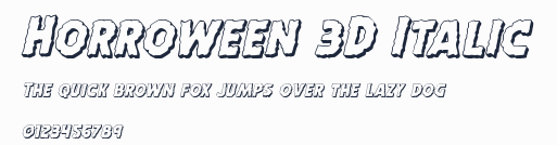 Horroween 3D Italic預覽圖