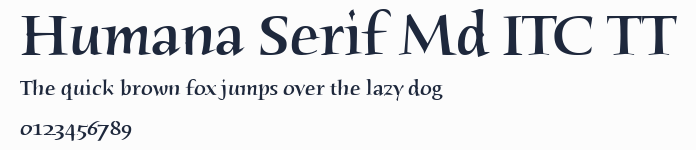 Humana Serif Md ITC TT預覽圖