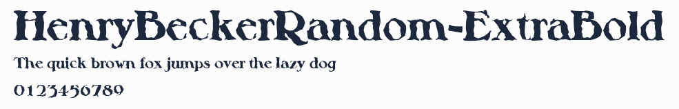 HenryBeckerRandom-ExtraBold預覽圖