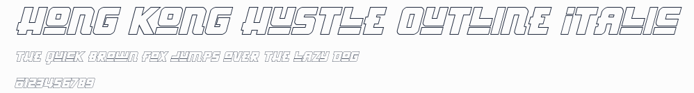 Hong Kong Hustle Outline Italic預覽圖