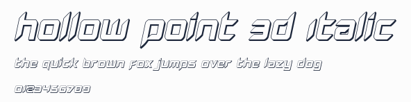 Hollow Point 3D Italic預覽圖