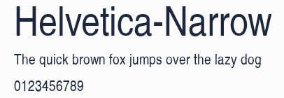 Helvetica-Narrow預覽圖