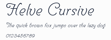 Helve Cursive預覽圖