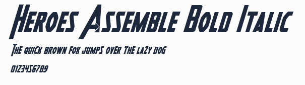 Heroes Assemble Bold Italic預覽圖