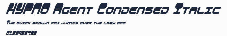 HYPNO Agent Condensed Italic預覽圖