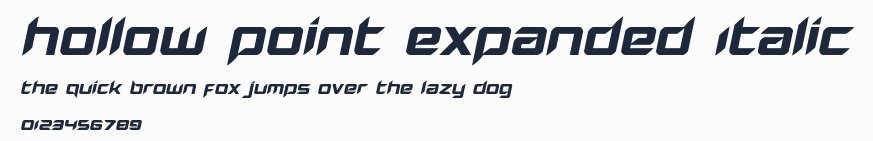 Hollow Point Expanded Italic預覽圖