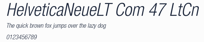 HelveticaNeueLT Com 47 LtCn預覽圖