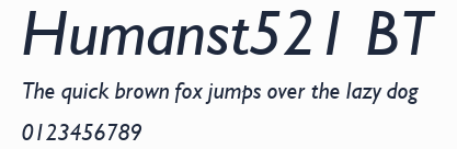 Humanst521 BT預覽圖