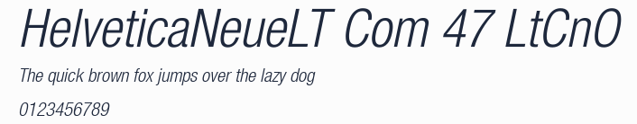 HelveticaNeueLT Com 47 LtCnO預覽圖
