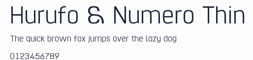 Hurufo & Numero Thin預覽圖