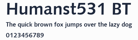 Humanst531 BT預覽圖