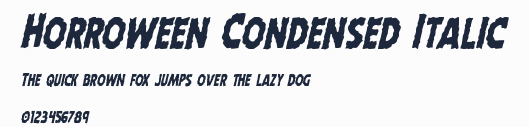 Horroween Condensed Italic預覽圖