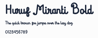Huruf Miranti Bold預覽圖