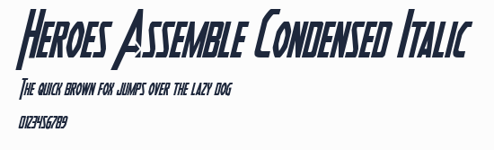 Heroes Assemble Condensed Italic預覽圖