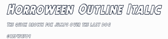 Horroween Outline Italic預覽圖