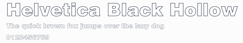 Helvetica Black Hollow預覽圖