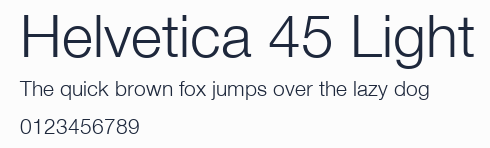 Helvetica 45 Light預覽圖