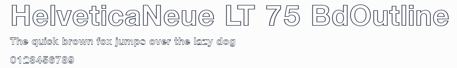 HelveticaNeue LT 75 BdOutline預覽圖