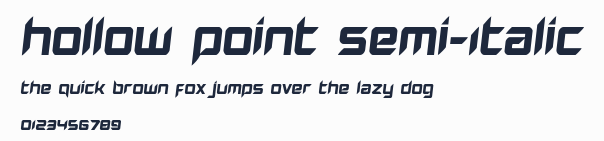 Hollow Point Semi-Italic預覽圖