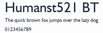 Humanst521 BT預覽圖