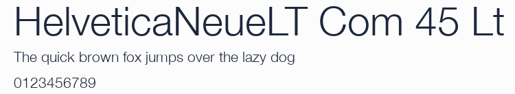 HelveticaNeueLT Com 45 Lt預覽圖