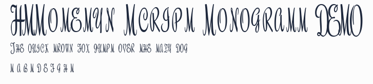 HMRoselyn Script Monograms DEMO預覽圖