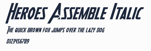 Heroes Assemble Italic預覽圖
