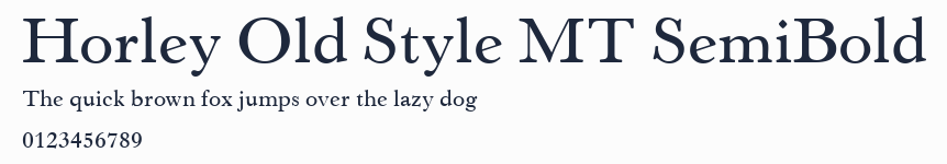 Horley Old Style MT SemiBold預覽圖