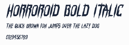 Horroroid Bold Italic預覽圖