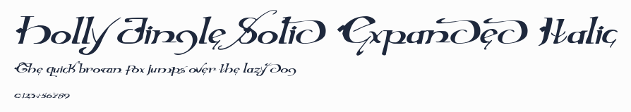 Holly Jingle Solid Expanded Italic預覽圖