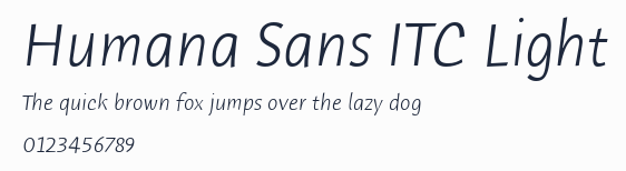 Humana Sans ITC Light預覽圖