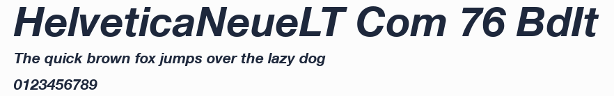 HelveticaNeueLT Com 76 BdIt預覽圖